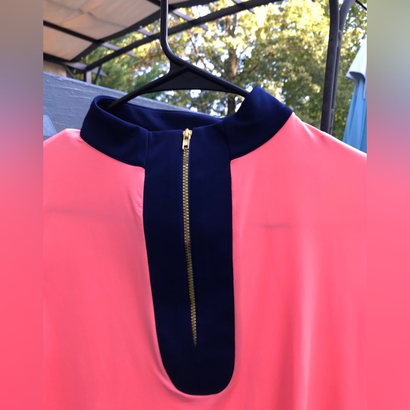 AB Sport Golf Long Sleeve Sun Shirt w Mesh Sleeves & colorblock collar, small - Picture 2 of 8